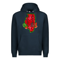 Navy illinois watermelon Premium Hoodie - RacoonDesign