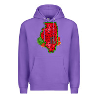 Purple illinois watermelon Premium Hoodie - RacoonDesign