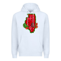White illinois watermelon Premium Hoodie - RacoonDesign