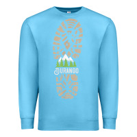 Ocean Blue hiking durango colorado mountains hiking Premium Sweatshirt - baoMotion