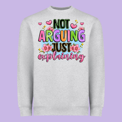 Not Arguing Just Explaining Heavyweight Sweatshirt Designed By Jahusdesignshop
