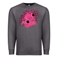 Charcoal Heather ribbon patch Premium Sweatshirt - JahusDesignShop