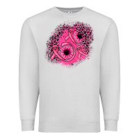 Dove Grey ribbon patch Premium Sweatshirt - JahusDesignShop