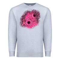 Heather Grey ribbon patch Premium Sweatshirt - JahusDesignShop