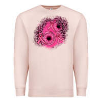 Pale Pink ribbon patch Premium Sweatshirt - JahusDesignShop