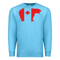 Ocean Blue canada t shirt love canada bear proud canadian canada day t shirt Premium Sweatshirt - baoMotion