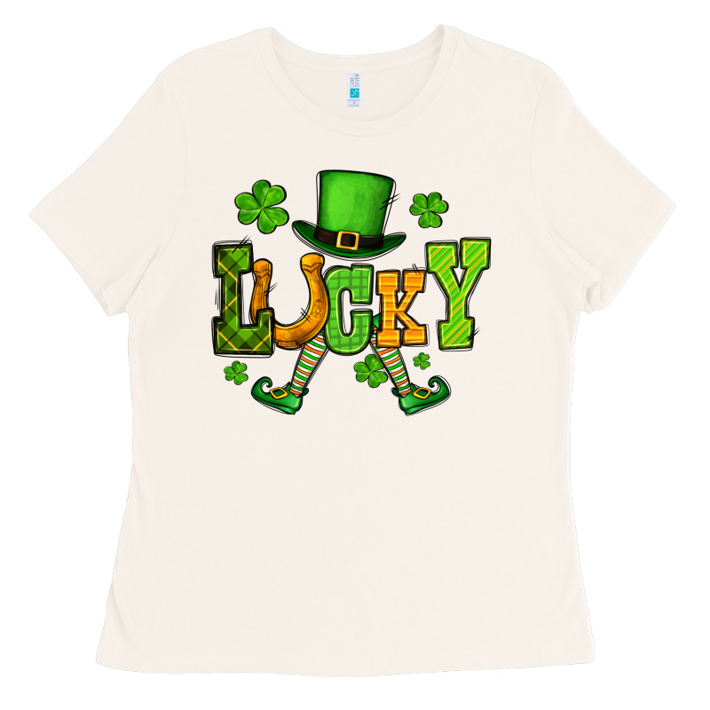 St. Patrick's Lucky Leprechaun Ladies Tee by OliviaCreatesArt | Teevron