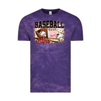 Cloud Purple baseball vibes Vintage Tee - FaDigitalArtStudio
