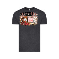 Vintage Black baseball vibes Vintage Tee - FaDigitalArtStudio
