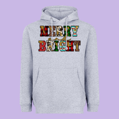 Merry And Bright Heavyweight Hoodie Designed By Jahusdesignshop