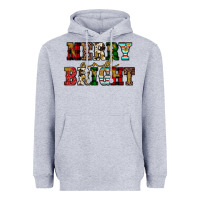 Heather Grey merry and bright Heavyweight Hoodie - JahusDesignShop