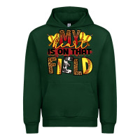 Forest Green softball my heart is on that field Urban Hoodie - RanaPortraitStore