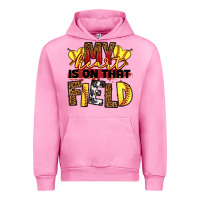 Fuchsia Pink softball my heart is on that field Urban Hoodie - RanaPortraitStore