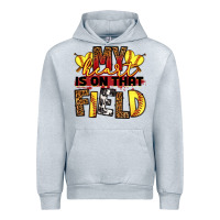 Heather Grey softball my heart is on that field Urban Hoodie - RanaPortraitStore