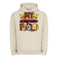 Pigment French Oak softball my heart is on that field Urban Hoodie - RanaPortraitStore
