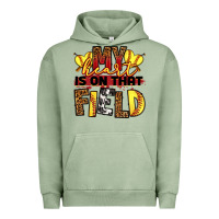 Pigment Oil Green softball my heart is on that field Urban Hoodie - RanaPortraitStore