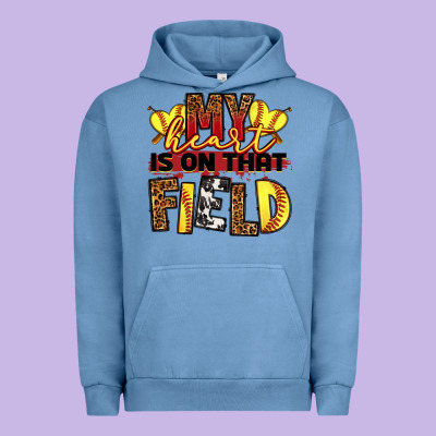 Softball My Heart Is On That Field Urban Hoodie Designed By Ranaportraitstore