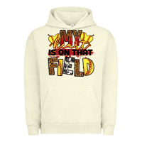 Pigment Pistachio softball my heart is on that field Urban Hoodie - RanaPortraitStore