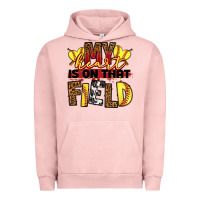 Pigment Salmon softball my heart is on that field Urban Hoodie - RanaPortraitStore