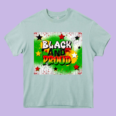 Black And Proud Heavy Core Tee Designed By Cowgirlartshop
