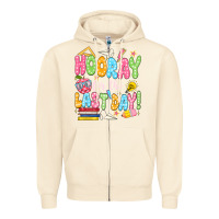 Sandshell hooray for the last day white Zipper Hoodie - JahusDesignShop