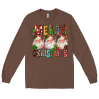 Chestnut Merry christmas santa Long Sleeve Tee - FaDigitalArtStudio