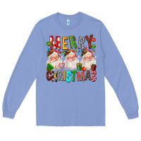 Colony Blue Merry christmas santa Long Sleeve Tee - FaDigitalArtStudio