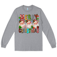Heather Grey Merry christmas santa Long Sleeve Tee - FaDigitalArtStudio