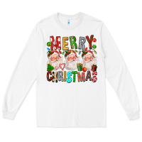 White Merry christmas santa Long Sleeve Tee - FaDigitalArtStudio