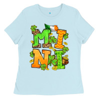 Baby Blue St. Patrick's Day mini Ladies Tee - OliviaCreatesArt