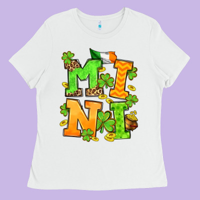 St. Patrick's Day Mini Ladies Tee Designed By Oliviacreatesart
