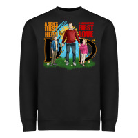 Black a sons first hero a daughters first love Heavyweight Sweatshirt - JahusDesignShop