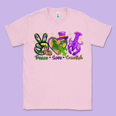 Peace Love Crawfish Classic Tee Designed By Howdyjamesfarm