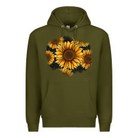 Army Green sunflower patch Premium Hoodie - Jasminsmagicworld