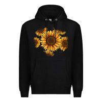 Black sunflower patch Premium Hoodie - Jasminsmagicworld