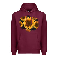 Burgundy sunflower patch Premium Hoodie - Jasminsmagicworld