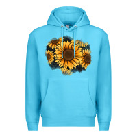 Ocean Blue sunflower patch Premium Hoodie - Jasminsmagicworld