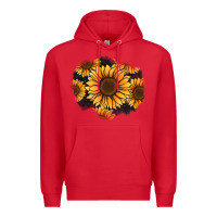 Red sunflower patch Premium Hoodie - Jasminsmagicworld