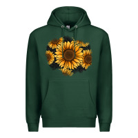 Sports Green sunflower patch Premium Hoodie - Jasminsmagicworld