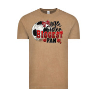 Little Sister Biggest Fan Soccer Vintage Tee | Teevron