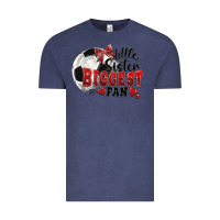 Vintage Denim little sister biggest fan soccer Vintage Tee - FaDigitalArtStudio