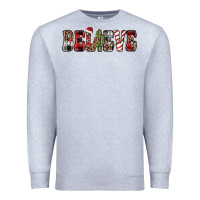 Heather Grey believe Premium Sweatshirt - JahusDesignShop