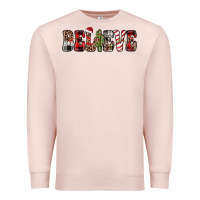 Pale Pink believe Premium Sweatshirt - JahusDesignShop