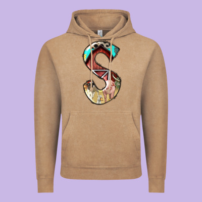 Farm Life Alphabet Lowercase Letters S Vintage Hoodie Designed By Bundleandbundleshop