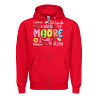 Red madre spanish mothers day Zipper Hoodie - JahusDesignShop