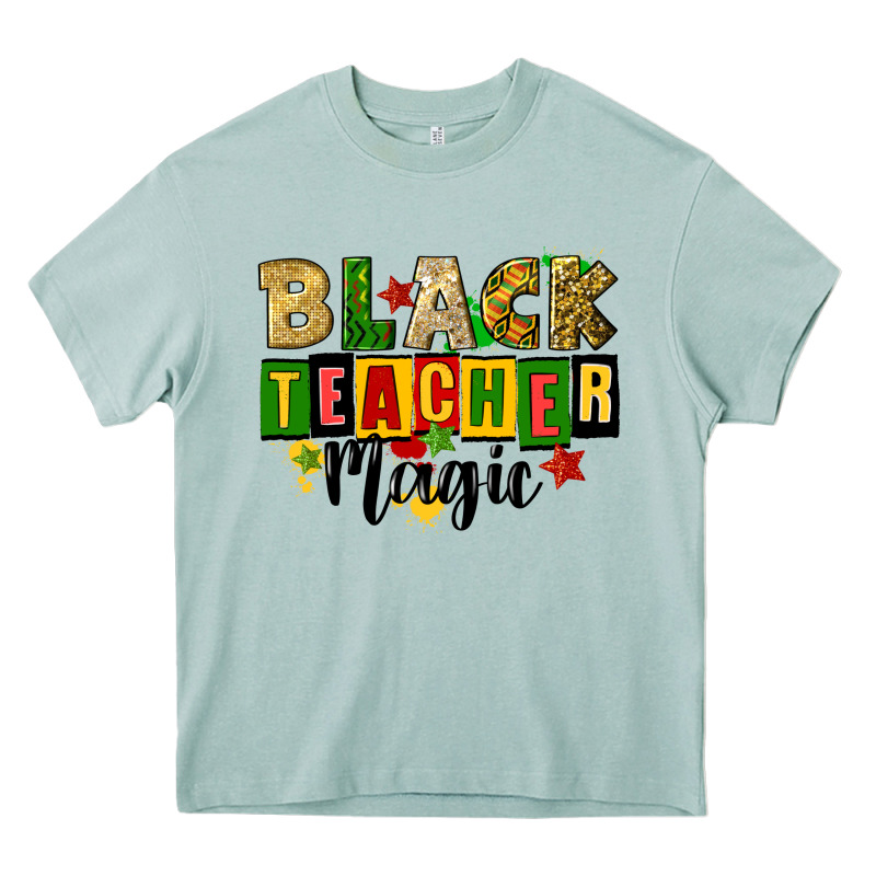 Black Teacher Magic Juneteenth Heavy Core Tee by CowGirlArtShop | Teevron
