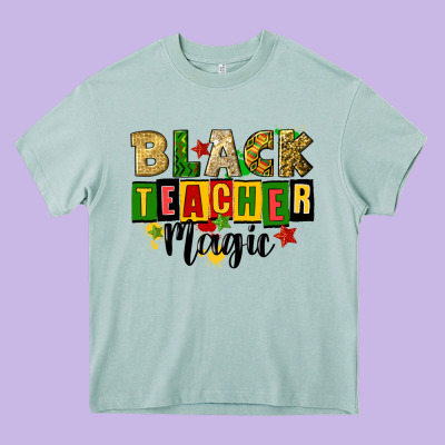 Black Teacher Magic Juneteenth Heavy Core Tee Designed By Cowgirlartshop