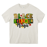Cream black teacher magic juneteenth Heavy Core Tee - CowGirlArtShop