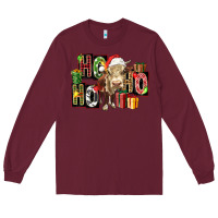 Burgundy ho ho ho heifer Long Sleeve Tee - FaDigitalArtStudio