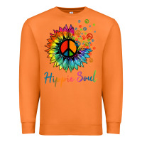 Carrot daisy peace sign hippie soul retro hippie flower lovers t shirt Premium Sweatshirt - baoMotion